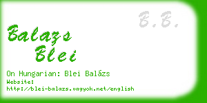 balazs blei business card
